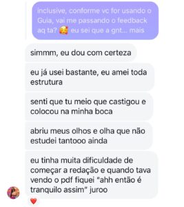 rhayná aluna feedback